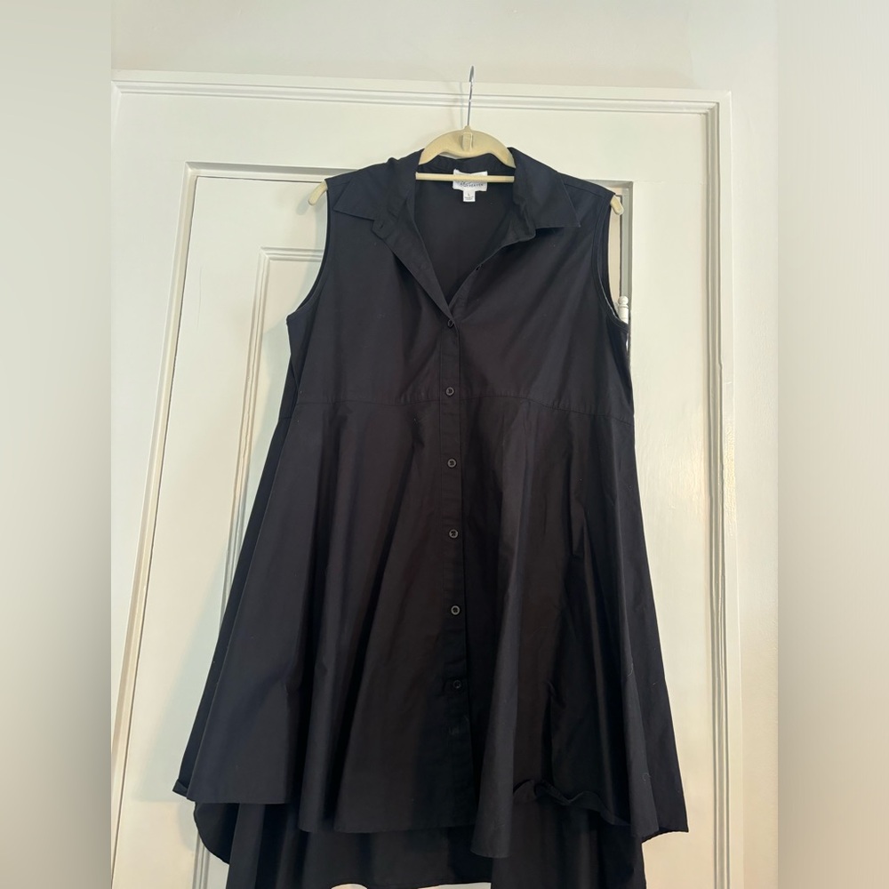 Blue heaven linen navy short sleeve dress
